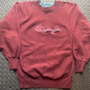 Champion Men's Burgundy Crewneck Sweater